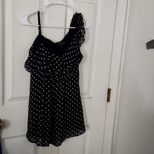 Twenty-one blue polka dot shirt